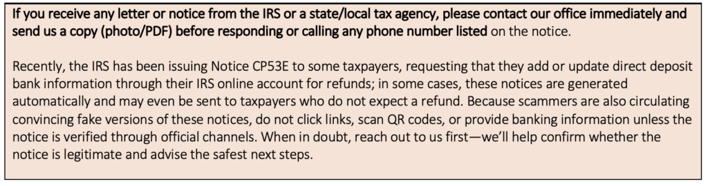 notice from the IRS